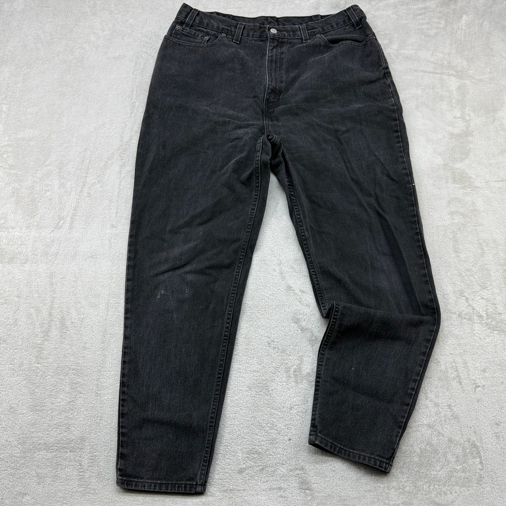 Vintage Levi's 550 Relaxed Fit Tapered Leg Jeans Women 18W Black Made in USA 90s